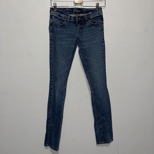 Ladies Junior Volcom Colette Skinny Coupe Adjustèe Denim Pants Size 1 RN#29745.